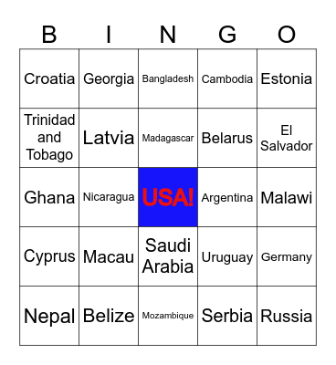 Liberation Day Tariff Bingo Card