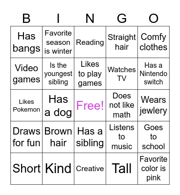 Relating to Others BINGOLo Bingo Card
