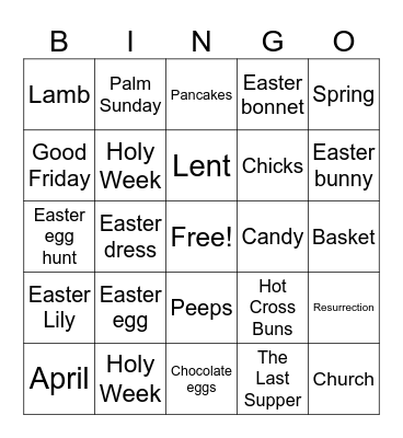 Easter! Bingo Card