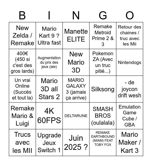 MODERN PATAYA SWITCH 2 Bingo Card