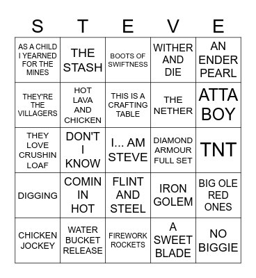 Jack Black Bingo Card