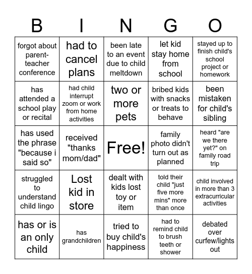 Bingo Card