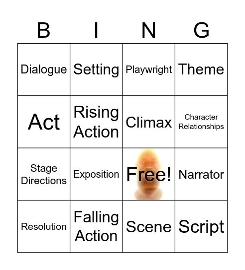 Drama and Plot Elements Bingo Card