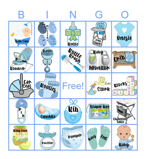 Baby Bingo Card