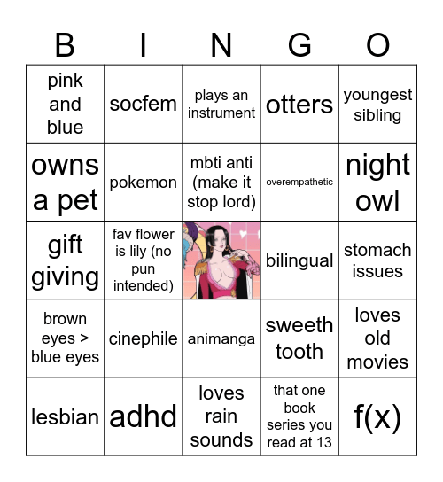 LILI Bingo Card