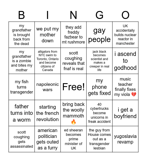 2025 bingo ️‍🔥️‍🔥 Bingo Card
