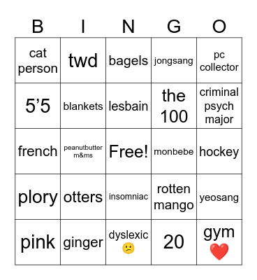 Bingo Card