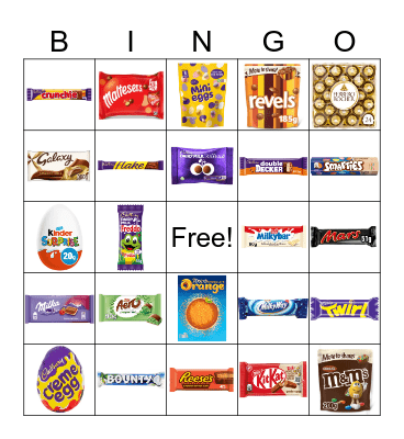 Chocolate Bingo! Bingo Card