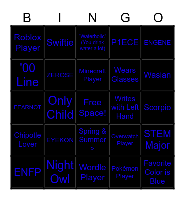 Maccy Bingo Card