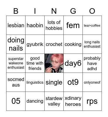 eylie bingo Card