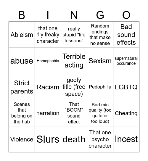 Tomorrow’s Teachings Bingo Card