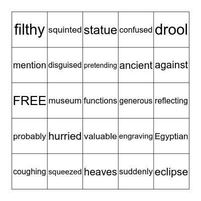 The Big Blueberry Barf Off- Chapter 5 Bingo Card