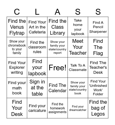 Welcome to Open House Bingo Card