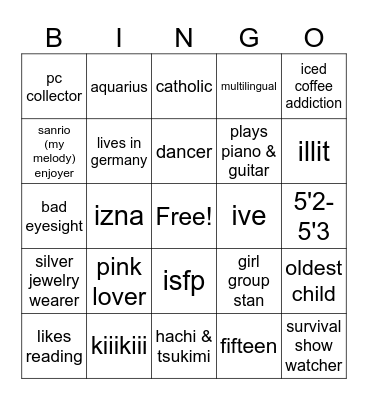 Dolleesol Bingo Card