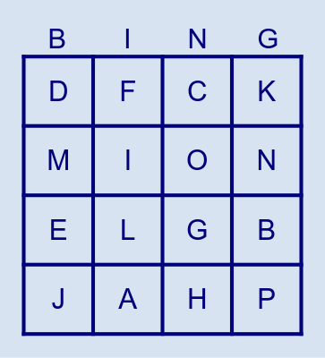 Trip Costs Bingo Card