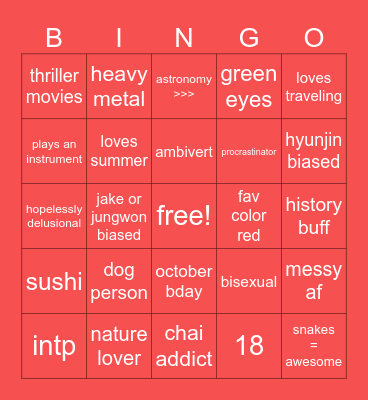 rosie bingo! Bingo Card