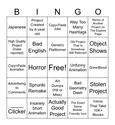 Scratch Explore Page Bingo Card