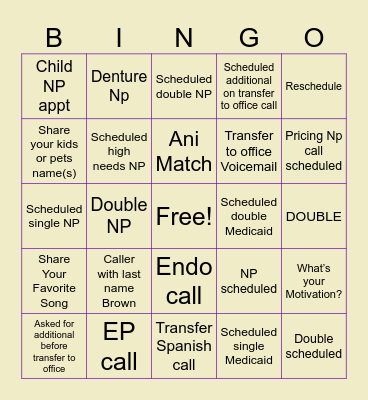 Bingo Card