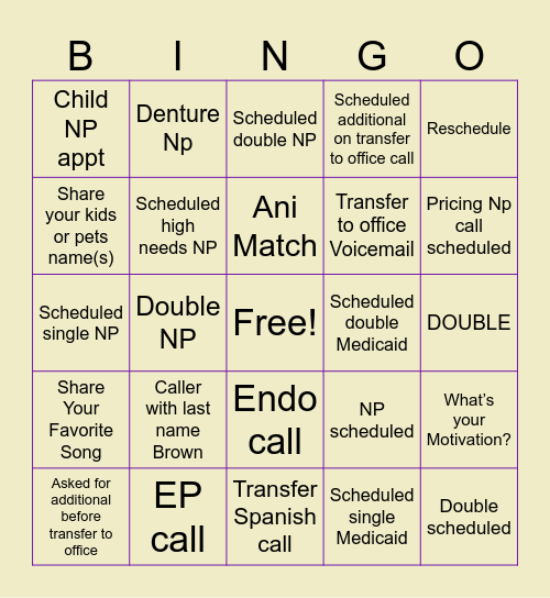 Bingo Card