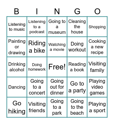 Communicative Language Teaching Bingo Card