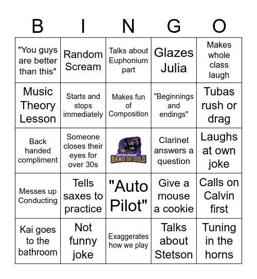 Ferland Bingo Card