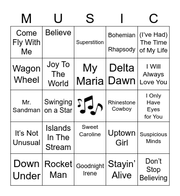 OVER THE YEARS Bingo Card