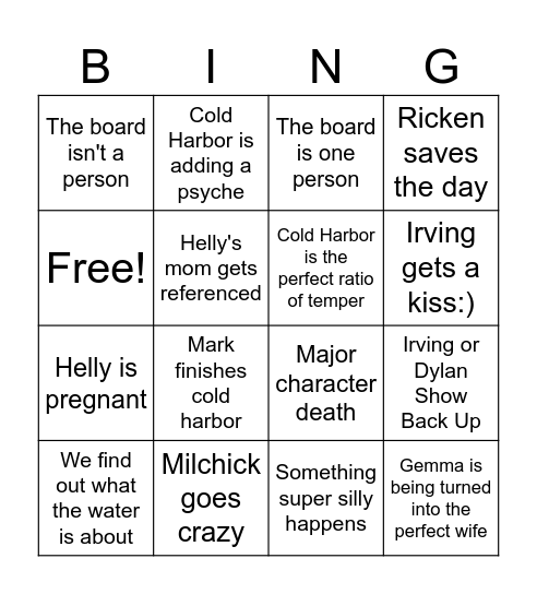 Default Bingo Card