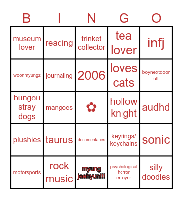 feebs bingo! Bingo Card