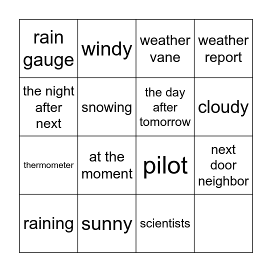 Bingo Card