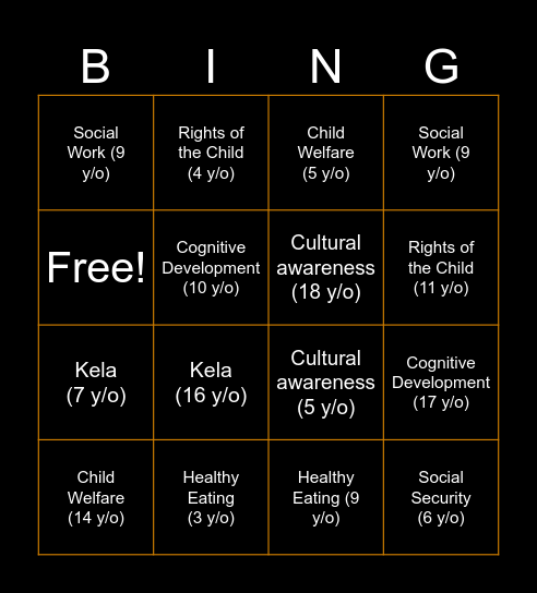 Like Talking to a Child Bingo Card