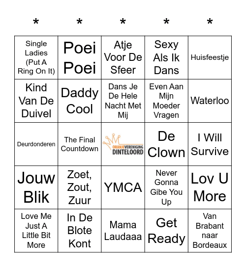 SWiNGO! Bingo Card