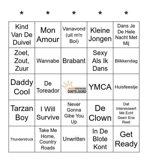 SWiNGO! Bingo Card