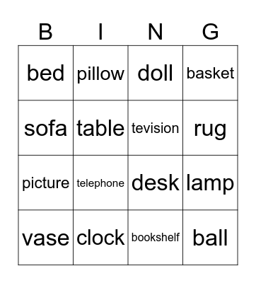 VA CLASS Bingo Card