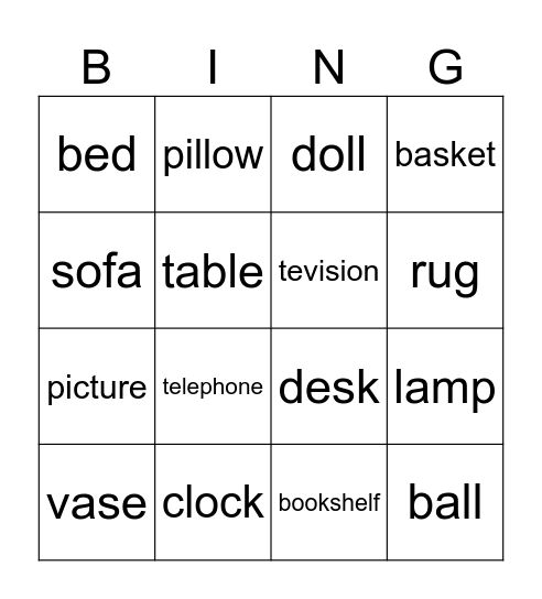 VA CLASS Bingo Card