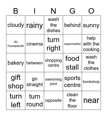 Bingo-Grade 4 Bingo Card
