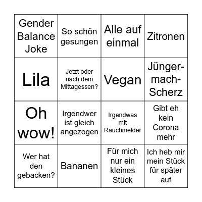 Office Birthday Bingo Card