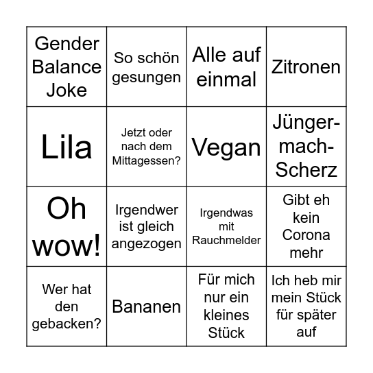 Office Birthday Bingo Card