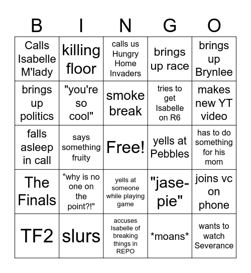 Felipe: A Case Study Bingo Card