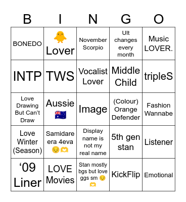 Fula Bingo! Bingo Card