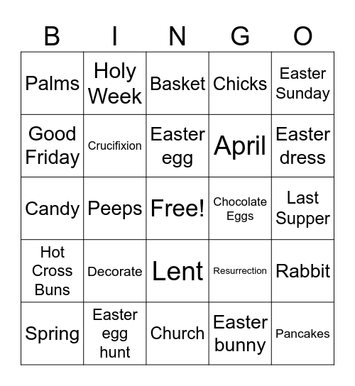 Easter! Bingo Card