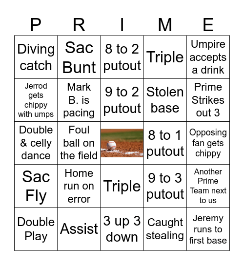PRIME Bingo Card