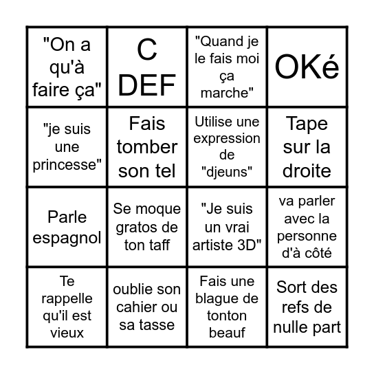 BINGO SOLAL Bingo Card