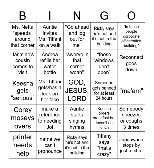 BINGO BABES Bingo Card