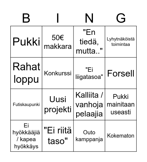 KTP 2025 Bingo Card