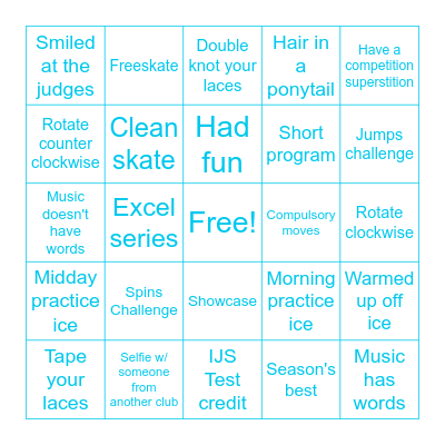 Skater Bingo! Bingo Card
