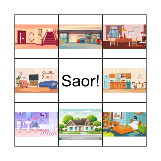 Seomra an Tí Bingo Card