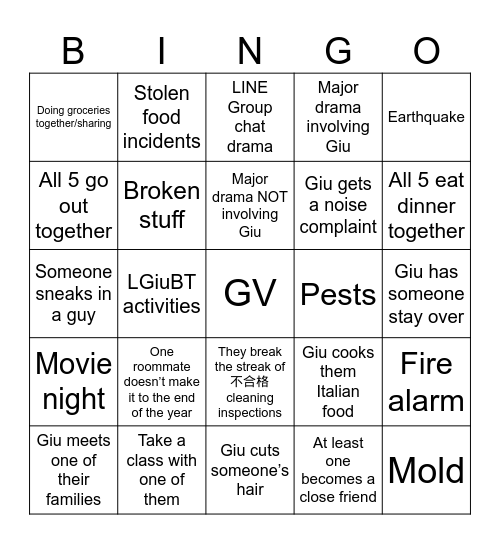 Global Village Bingo Card