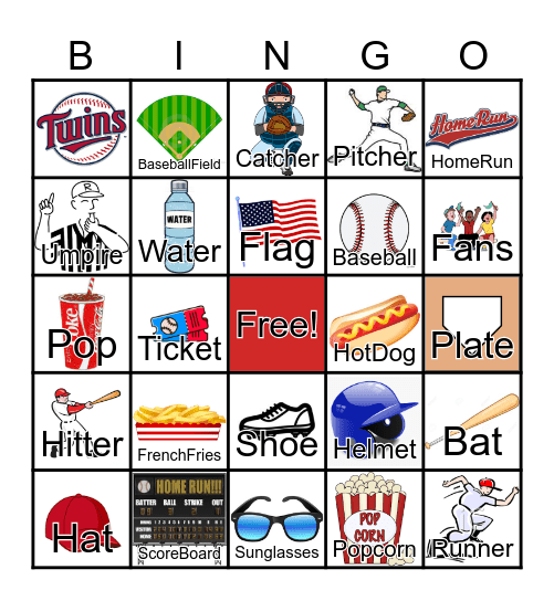 Baseball Bingo Card