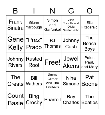 Sounds of Spring! Bingo Card