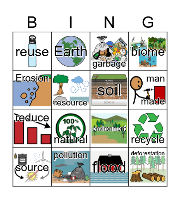 Environment Bingo Card